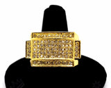 14k GP Micropave CZ Iced Out Pinky Ring - FANATICS365