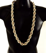 14K GP Large 20mm 36" Rope Chain Necklace - FANATICS365