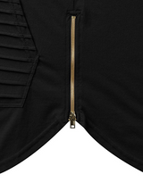 Long Length Short Sleeve Hoodie T Shirt w/ Side Zipper - FANATICS365