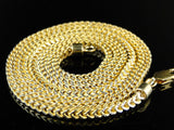 1/20Th 10K Yellow Gold Franco Box Cuban Chain Necklace Mens 30 Inch 3 Mm - FANATICS365