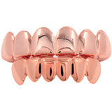 14K ROSE GOLD PLATED 6 TOOTH TOP & BOTTOM GRILLZ - FANATICS365