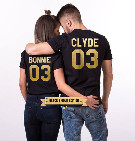 Bonnie & Clyde Couples Shirts - Gold Edition - FANATICS365