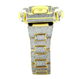 CASIO GSHOCK DW6900 FULL ICED OUT 14k Gold Plated White Lab Diamond 15CT Watch - FANATICS365