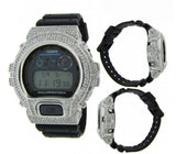 CASIO GSHOCK DW6900 ICED OUT 14K White Gold Plated Lab Diamonds 5CT BLING Watch - FANATICS365