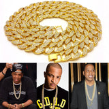 Full Iced out, D-Shape Pendant Necklace, Cuban Chain Hip Hop Necklace Set - FANATICS365