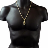 Basketball Iced-Out Micro Pendant w/ 24" Inch Chain - FANATICS365