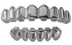 Silver Mouth Teeth Grills Grillz 8 Top 6 Lower Set - Player II - FANATICS365