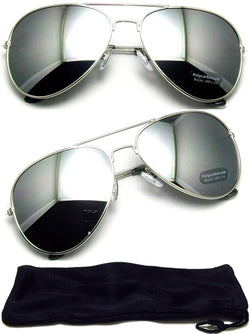 Retro Aviator Mirror Sunglasses - FANATICS365