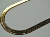 14K Yellow Gold Plated 8in Herringbone Link Bracelet 7 MM - FANATICS365