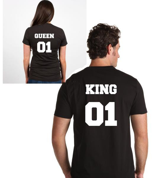 King & Queen Couples T Shirts - FANATICS365