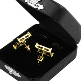 Iced Out Small Square Flat Screen Block Screw Back Stud Earrings - FANATICS365
