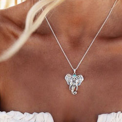 Handmade Silver Tibetan Elephant Necklace - FANATICS365