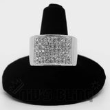 925 Silver Band Micropave CZ Iced Out Pinky Ring - FANATICS365