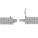 1.00ct TDW Diamond Miracle Set 3-Row Tennis Bracelet in Brass - FANATICS365