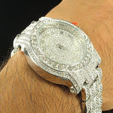 Iced Out White Gold Techno Pave Watch - FANATICS365